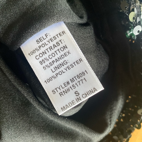 Le Lis Black Sequin Game Day crop top size small - Picture 6 of 6